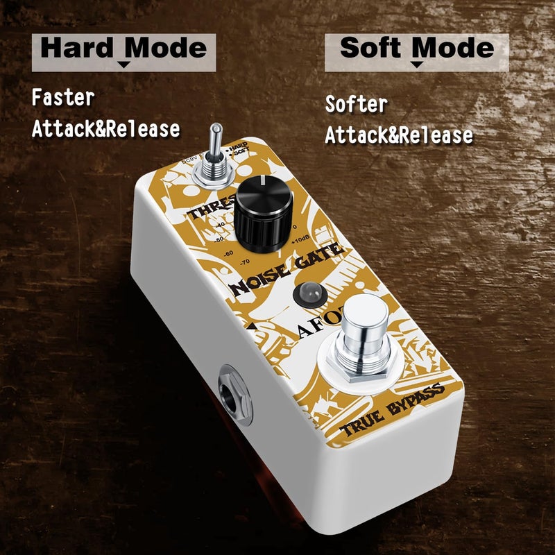 AFOT Noise Gate Pedal, Noise Killer Guitar Pedal Noise Suppressor Effect 2 Modes for Electric Guitar and Bass True Bypass - Image 2